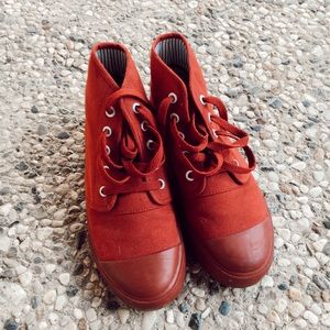 Barely worn BANGS high tops in Redwood